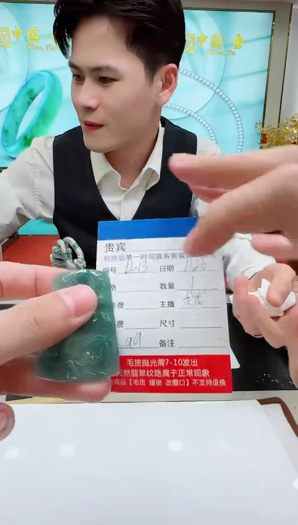 颈饰未镶嵌翡翠LL13翡翠吊坠-多样性发其一