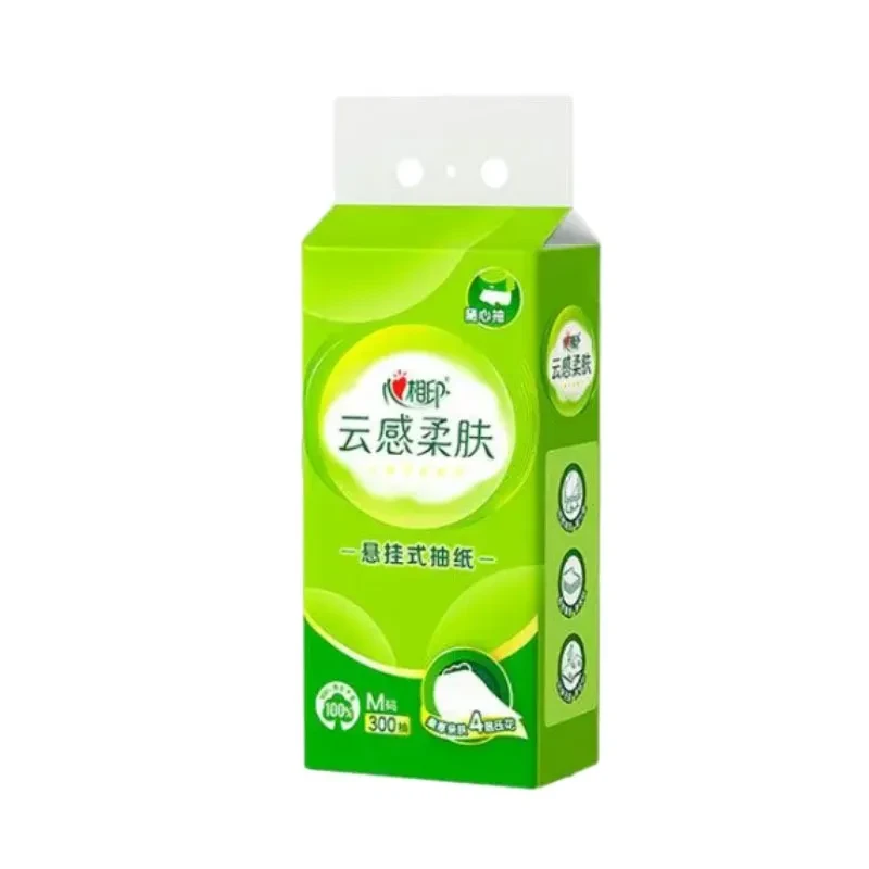 心相印云感四层悬挂式提装面巾纸300抽
