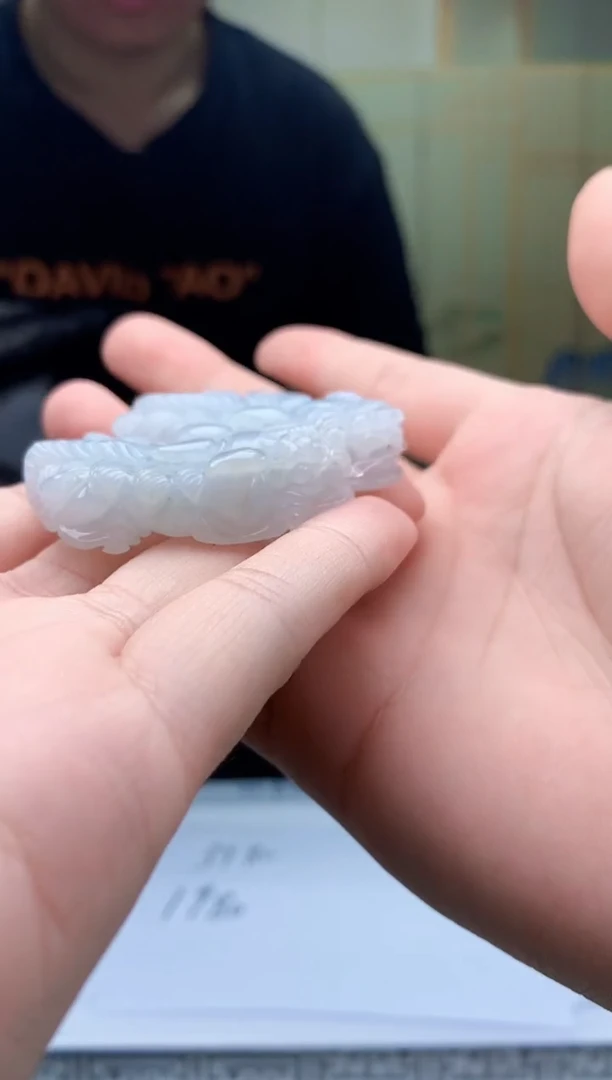 【闪购商品】定制翡翠未镶嵌4688bb-毛货挂件一对97