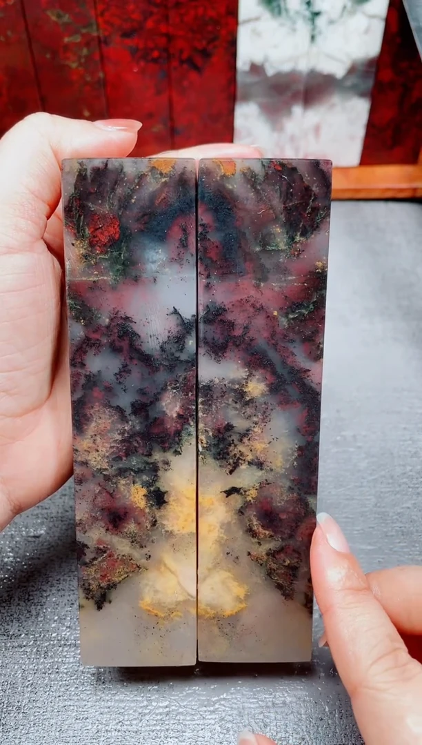 玉桂林鸡血玉素章--50