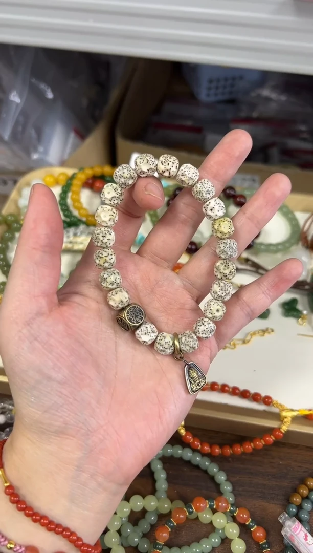 手串星月菩提无相顺白星月扎基款手链[2551]