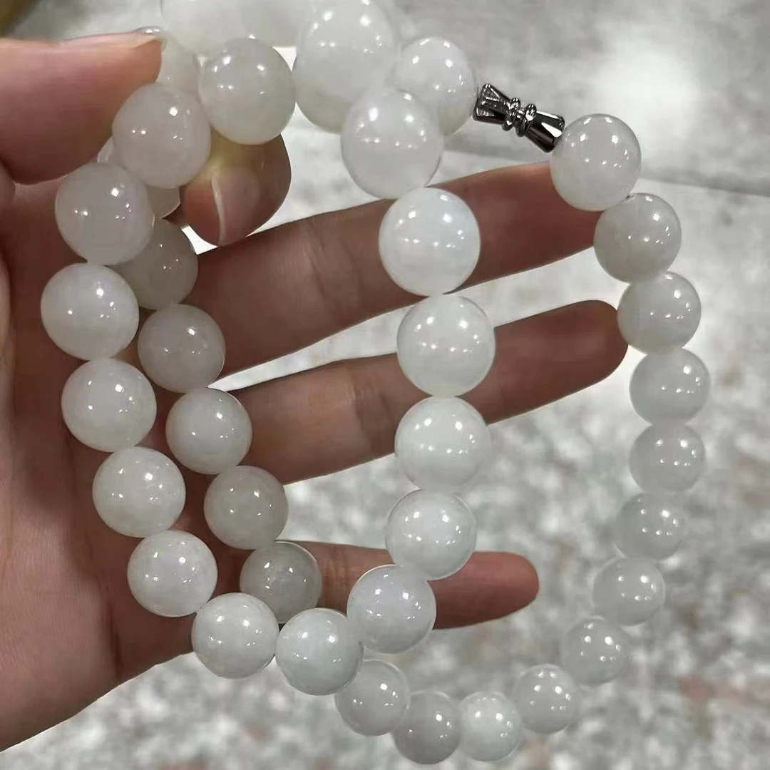 和田白玉妈妈项链