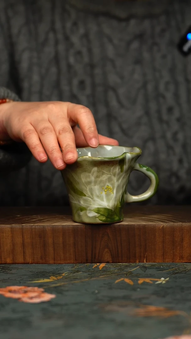 瓷片釉下彩手工手绘同款陶器