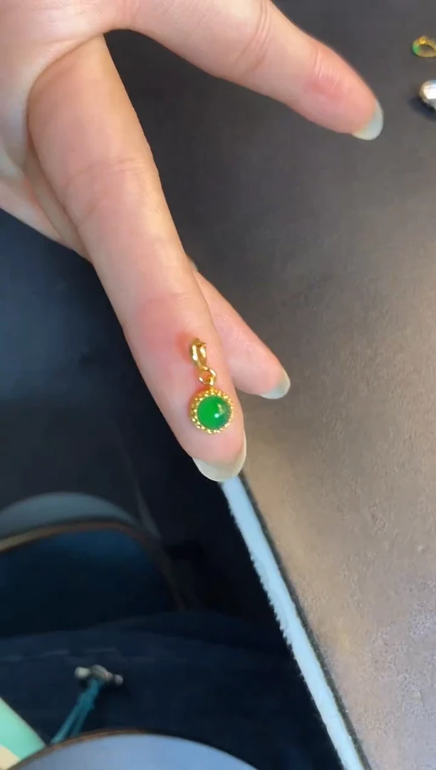 吊坠(不含链)银S925镶嵌翡翠1