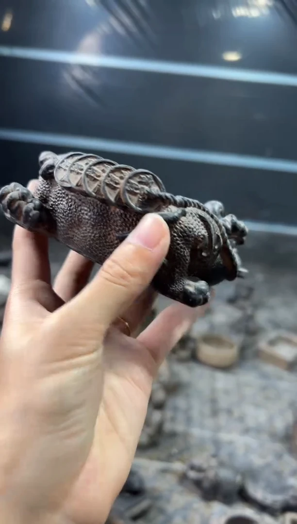 陶土【合成青石】金蟾盆