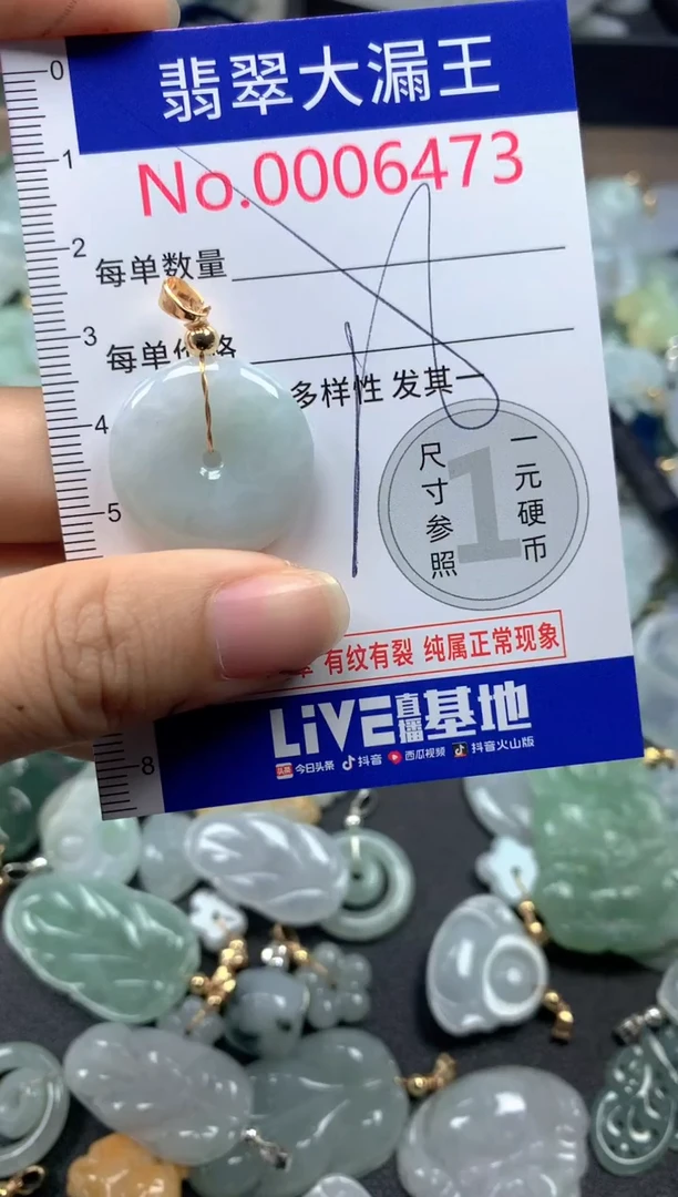 翡翠未镶嵌吊坠(不含链)6473