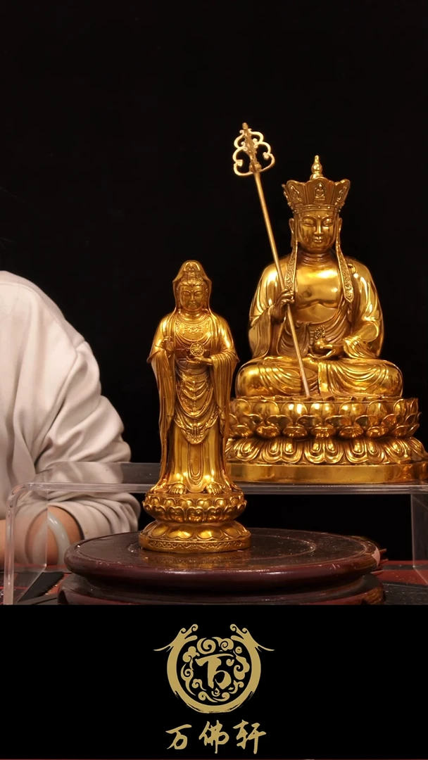 铜器摆件观音20高