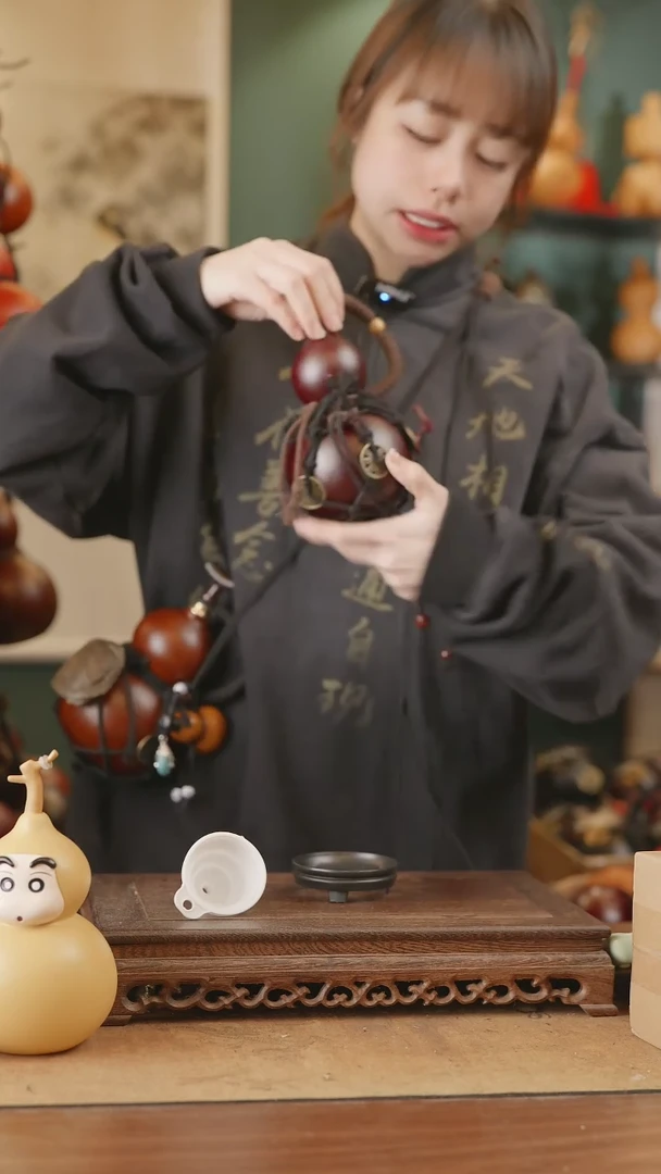 【闪购商品】7号精品天然大漆工艺防渗内胆酒葫芦~