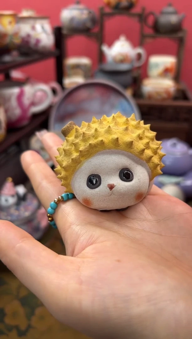 【闪购商品】紫砂榴莲茶宠摆件