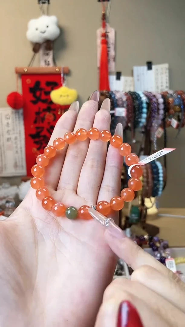 【闪购商品】玛瑙/玉髓手链未镶嵌赤玉