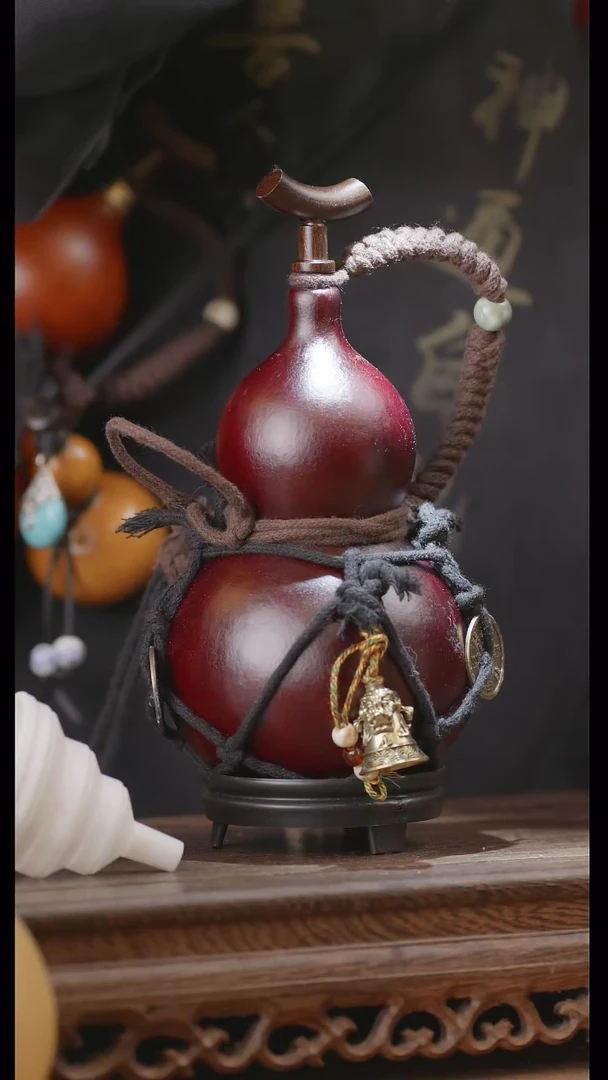 【闪购商品】46号精品天然大漆工艺防渗内胆酒葫芦~