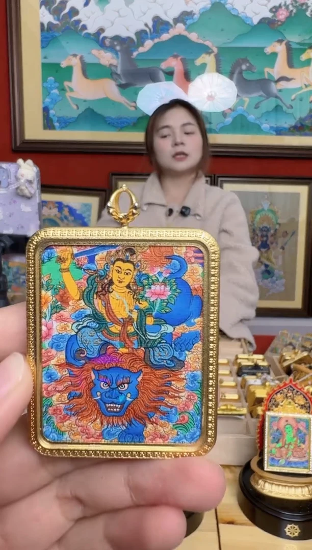 吊坠文老师-热贡纯手绘-安安