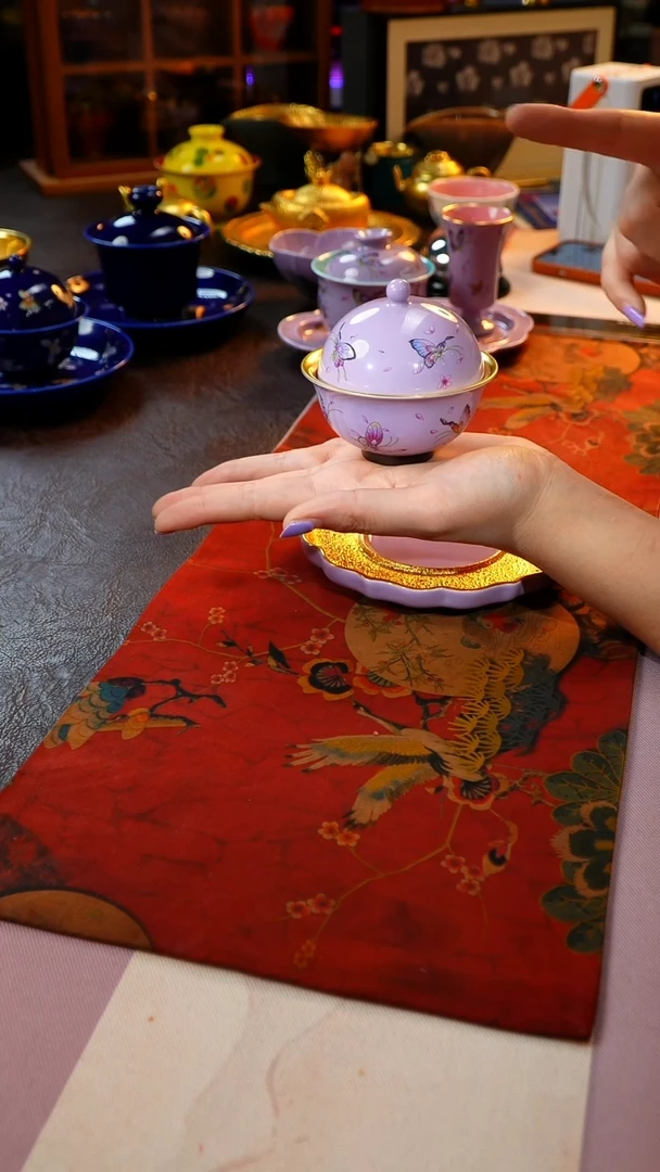 茶杯紫砂【宜景窑系列】盖碗