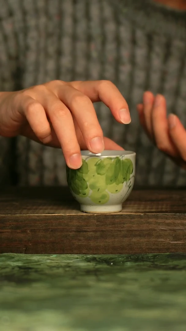 陶瓷青诗集手工手绘瓷器