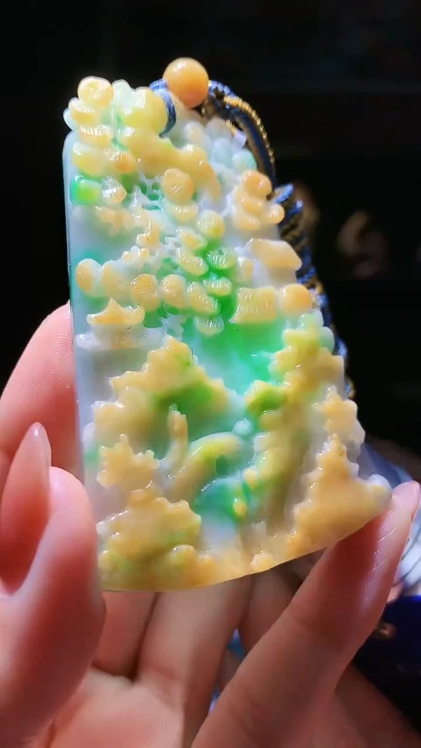 【闪购商品】定制翡翠未镶嵌1034hm-毛货挂件35