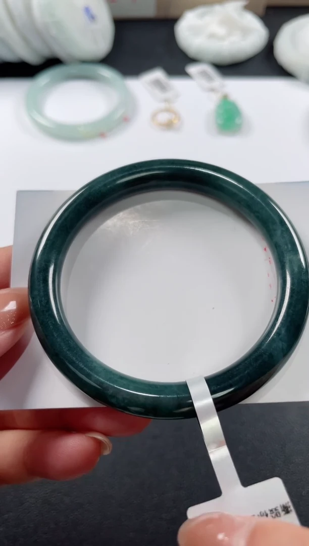 未镶嵌手镯翡翠基地发货H5 0676 56+