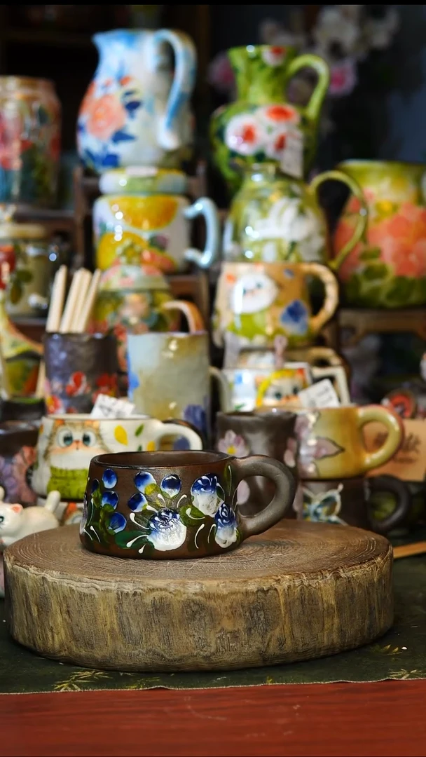 陶瓷116景德镇手工手绘釉下彩