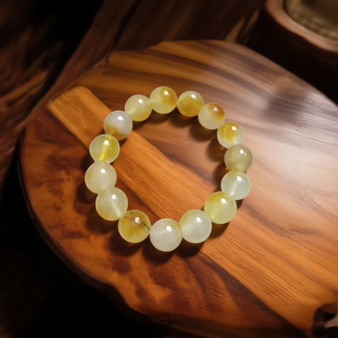 A011玛瑙飘黄花手串K