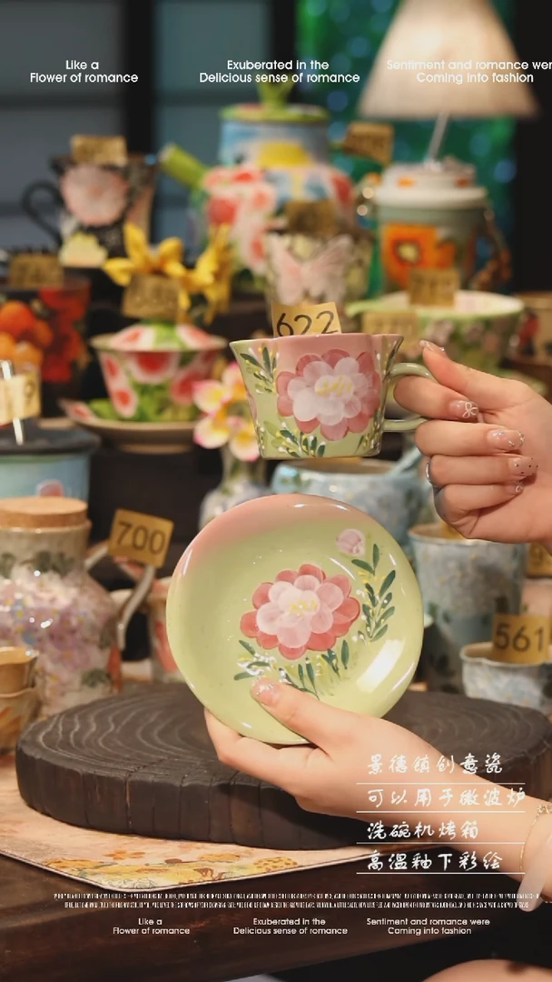 陶瓷622景德镇高温釉下彩手工手绘款式