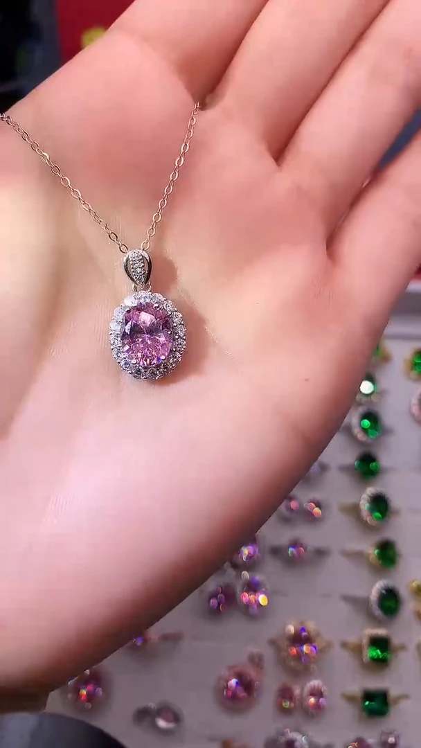 【闪购商品】蓝宝石吊坠(赠链)银S925镶嵌1111