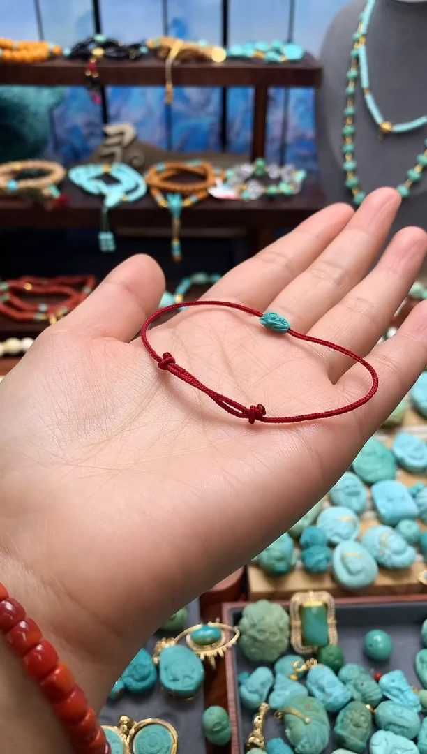 未镶嵌南红玛瑙挂件红绳