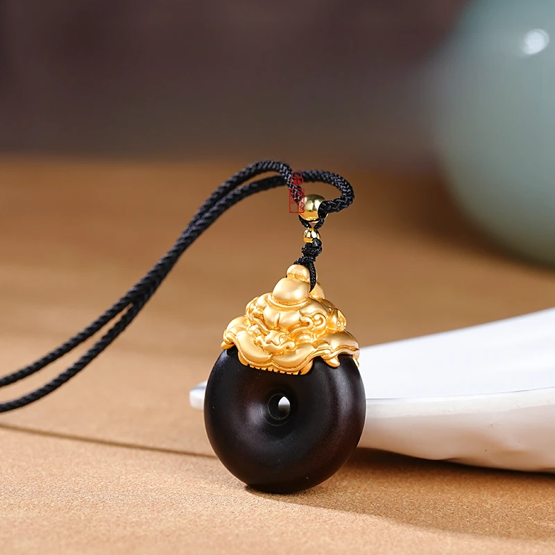 玉化雷枣貔貅平安扣吊坠-551194