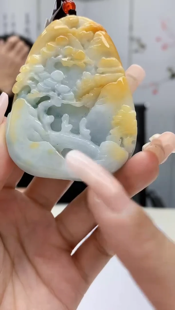 【闪购商品】定制翡翠未镶嵌5152lr-毛货挂件19