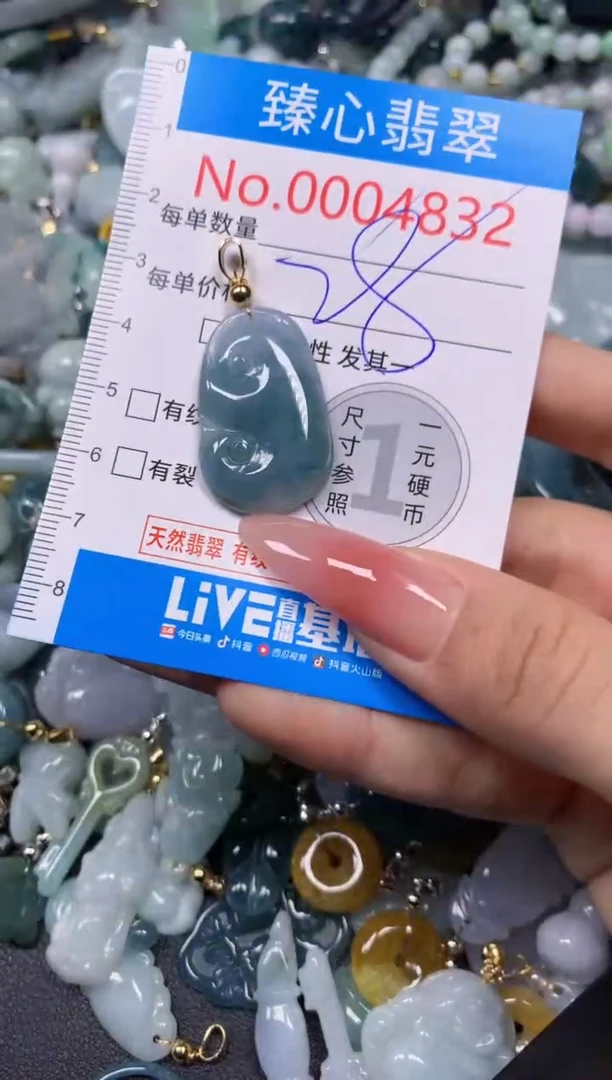 【闪购商品】翡翠颈饰未镶嵌含绳0004832