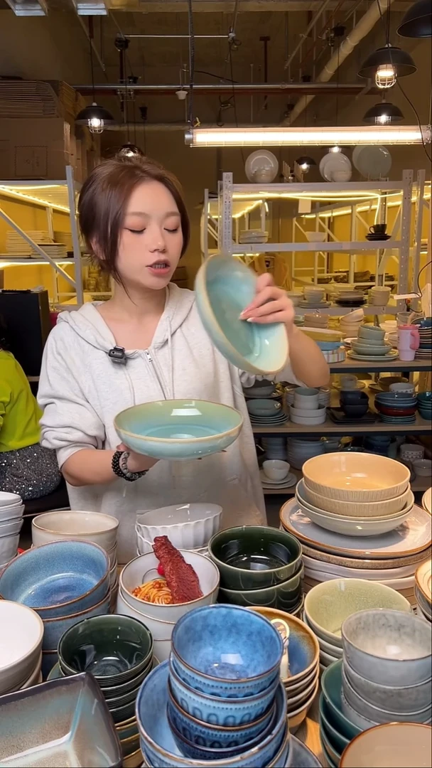 瓷84【瑕疵】外贸尾货窑变釉下彩