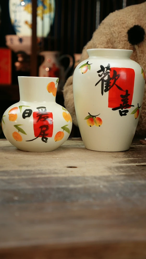 【闪购商品】瓷片景德镇纯手工釉下彩精品花瓶