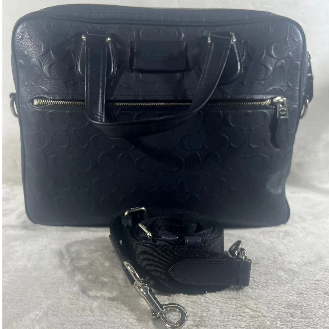 95新 COACH/蔻驰 深蓝色老花公文G24020071尺寸36x27