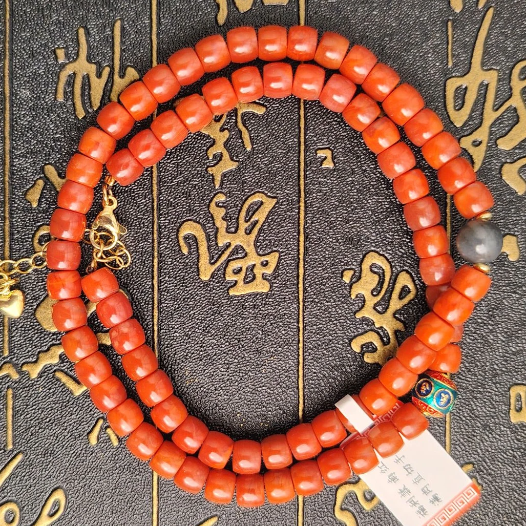 SNH10105 福利款 南红 玛瑙 满肉直切手串 6mm