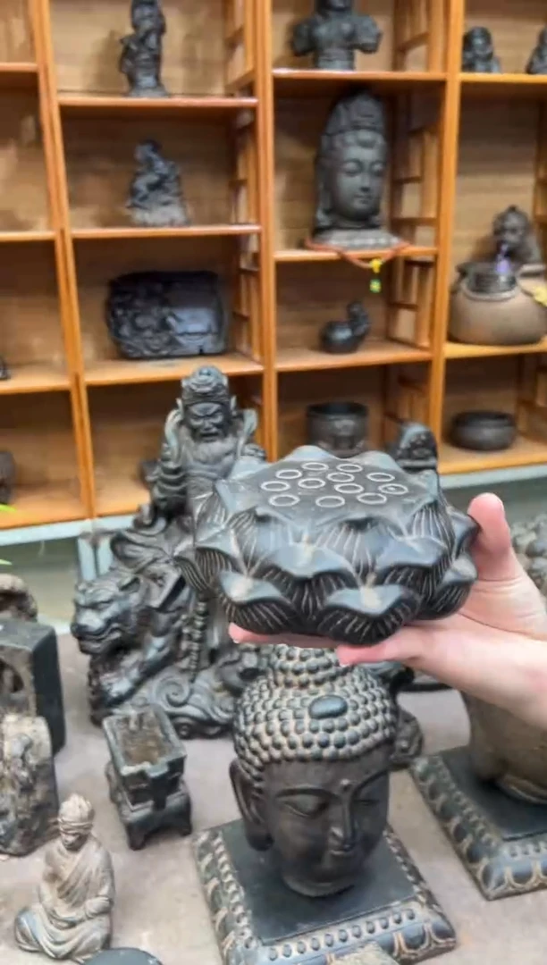 陶土【火山泥】莲蓬实心底座