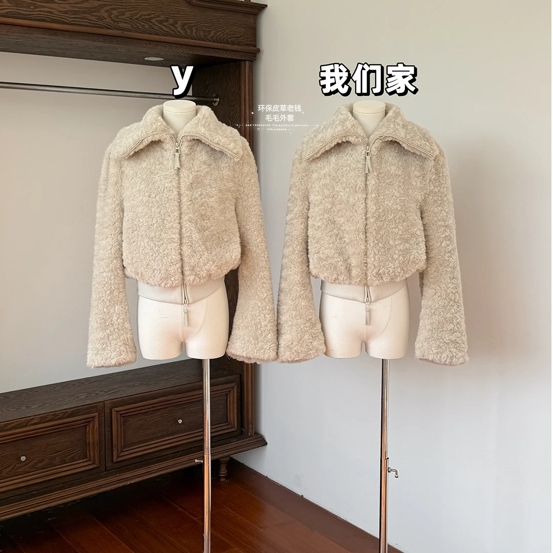 玖月伍 Anna酱獨家鼎版娇姐私服YB定制环保皮草老钱毛毛外套女
