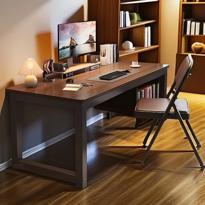 龙谋升级简约电脑桌加厚加固台式桌书房长方形写字台时尚办公桌