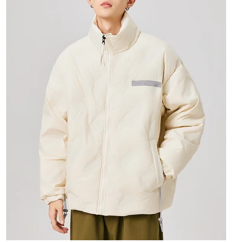 YKNZ 冬季保暖 羽绒服男士2025新款潮牌美式压皱立领外套22205
