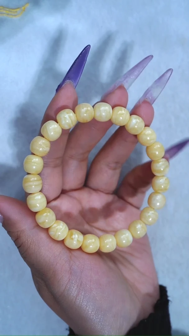 手链蜜蜡未镶嵌收藏级9.5mm爆浓满蜡虎皮千层