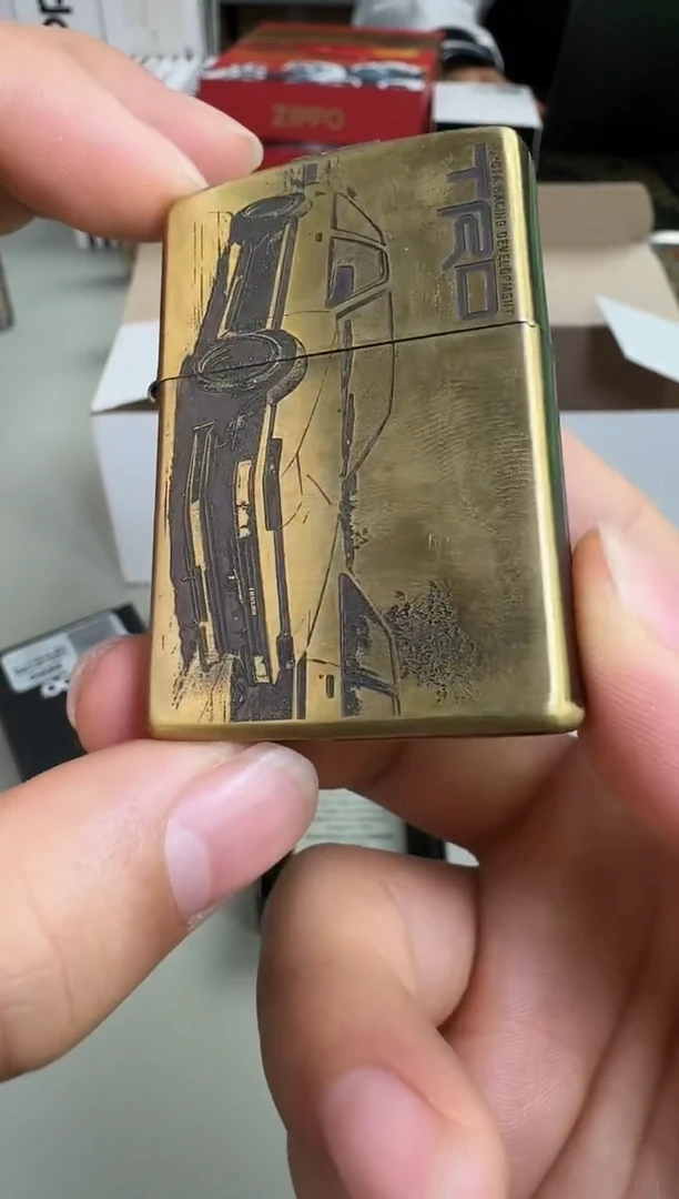 铜秋名山AE86-紫铜白铜镶嵌-金色