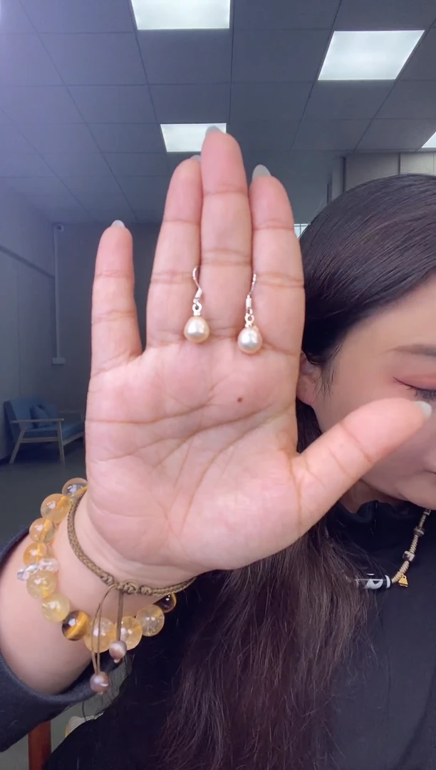 【闪购商品】淡水珍珠耳饰银S925镶嵌24033007A发一对