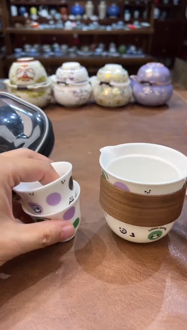 真的很便宜超好看会开片的旅行茶具