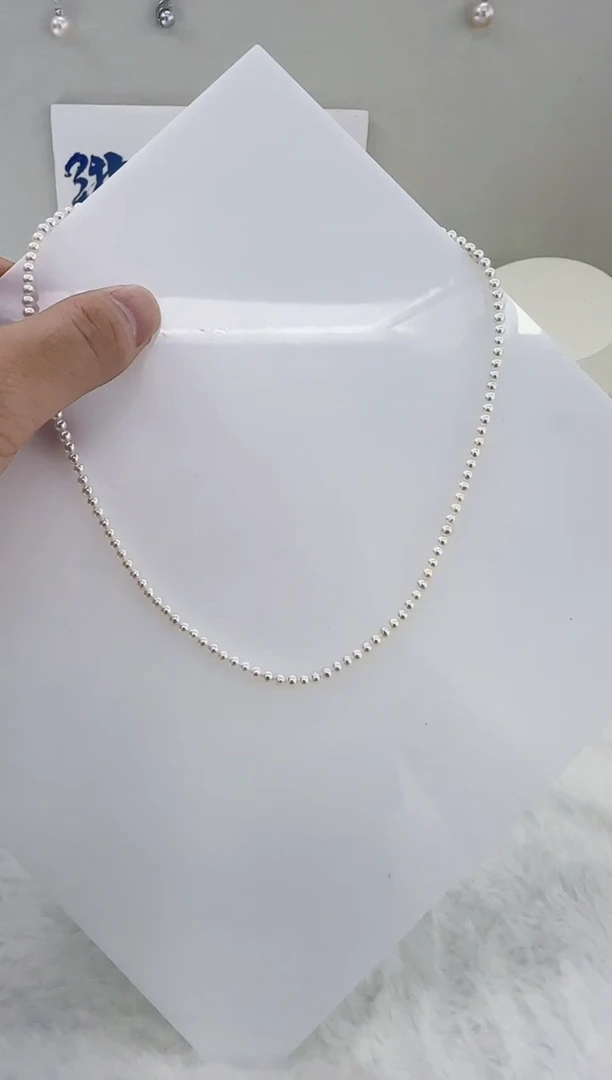 18K金镶嵌淡水珍珠DA淡水珍珠项链3-4 gh001