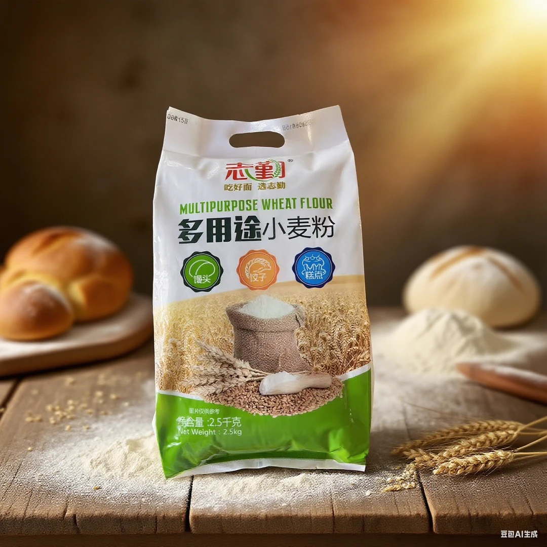 多用途小麦粉中筋面粉白面精粉馒头包子饺子月饼蛋黄酥糕点专用粉