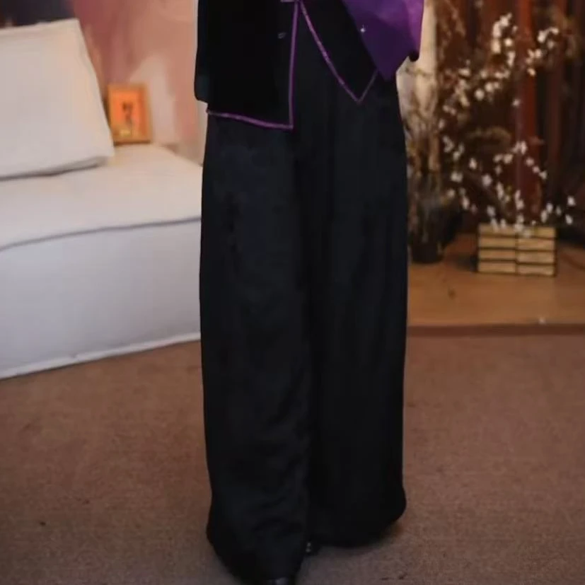 【临枫】新中式百搭复古显瘦秋冬时尚宽松裤子