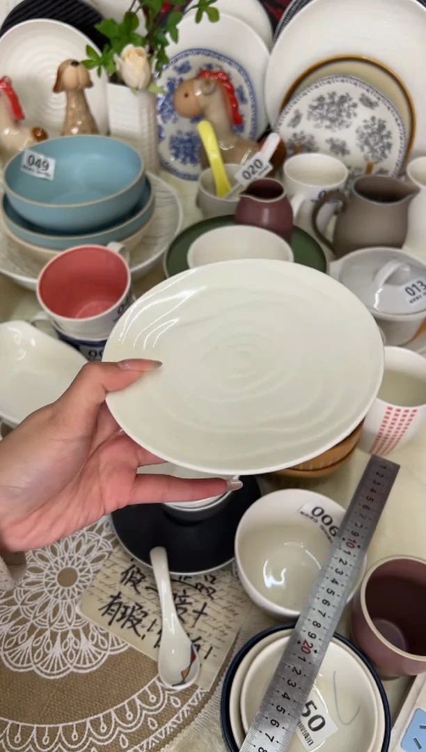 新骨瓷063 瑕疵 顶峰 白玫瑰 6.25寸 盘