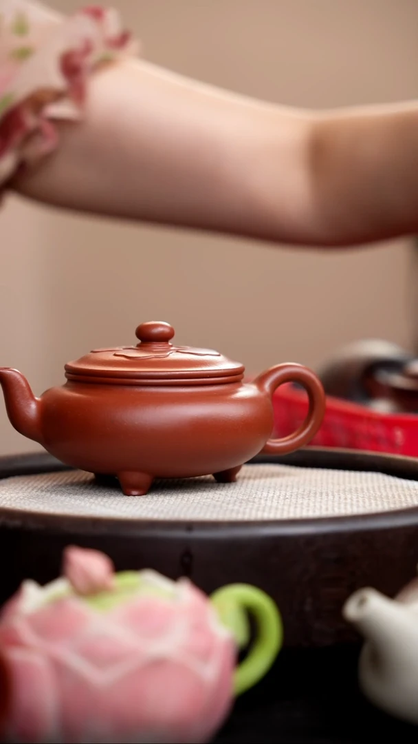 茶壶紫砂红坡龙大彬如意