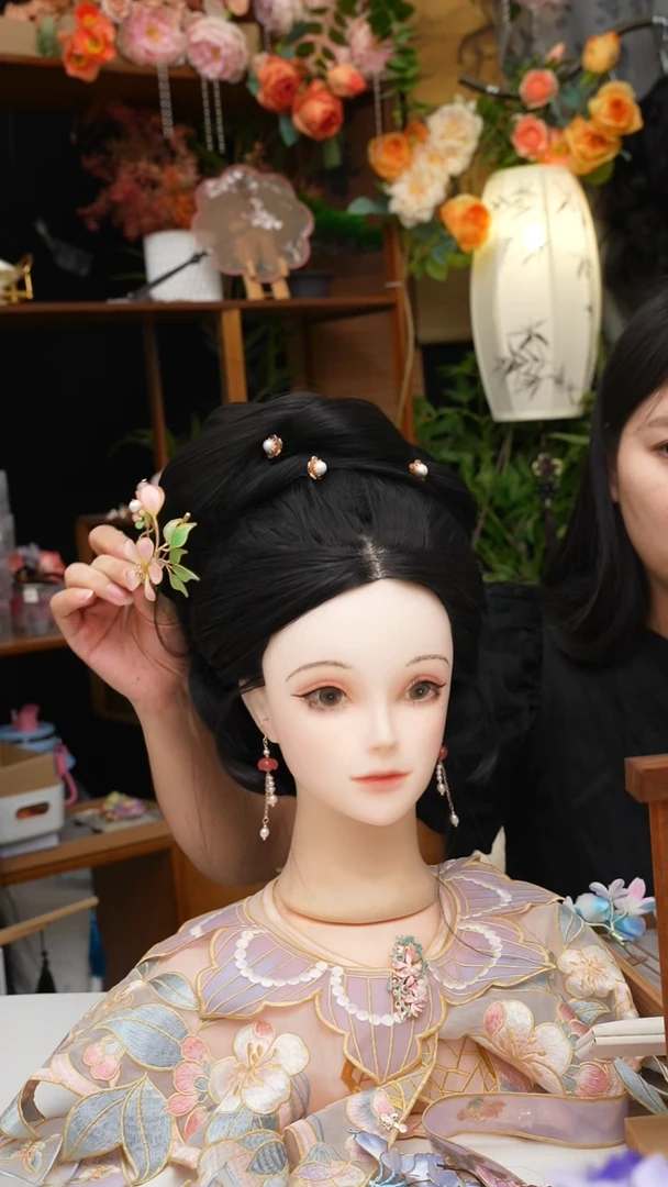 石英石铜合金锦簪阁绒花