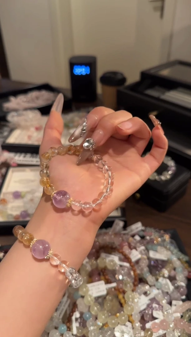 水晶手链合金黄白x1694