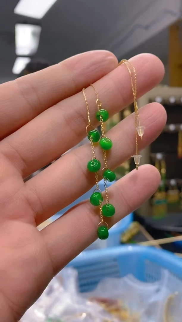 【闪购商品】翡翠耳饰合金137翡翠耳线