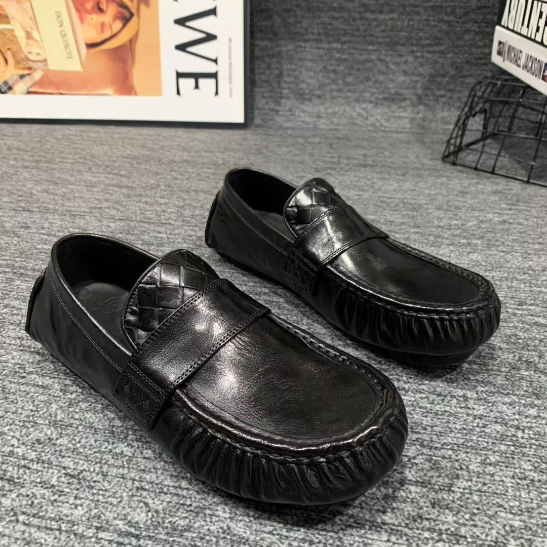 F71欧货新款男士真皮时尚百搭舒适透气软帮软底潮流商务休闲鞋