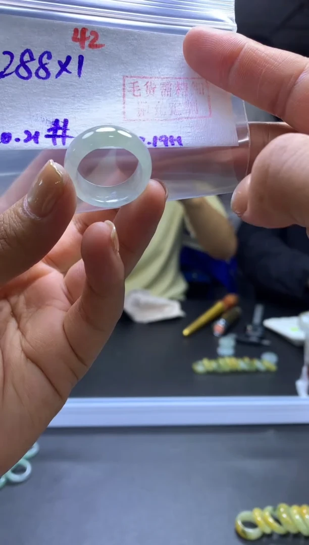 未镶嵌定制翡翠戒圈#288元-毛货需精细抛光